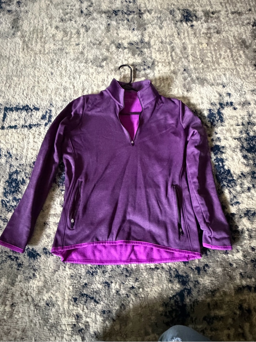 Nike Purple and Fuchsia Half-Zip Fleece Jacket